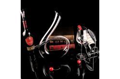 China 1500ml Glass Wine Decanter Aerator Classical Design Brass Instrument Shape supplier