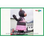 Pink Lovely Inflatable Bear Inflatable Cartoon Character For Advertising