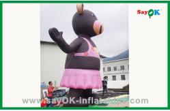 China Pink Lovely Inflatable Bear Inflatable Cartoon Character For Advertising supplier