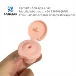 White Ribbed Skirt Hinged Flip Top Dispensing Cap Plastic PP Cap For Bottles for sale