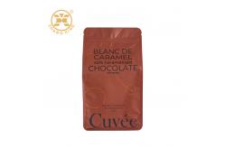 China Matte Finish 16oz Coffee Packaging Bags Flat Bottom Pouch With Zipper supplier