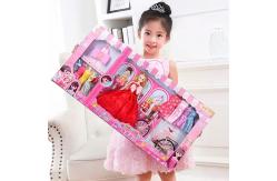 China Folding Cardboard Toy Packaging Box , Children Doll Shipping Boxes With PVC Window supplier