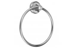 China Grey Polished Chrome Hand Towel Holder Sus304 Circular Towel Rack supplier
