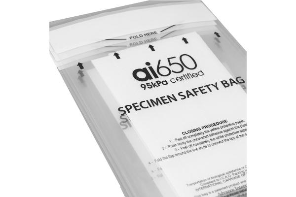 LDPE Hospital Clinic Biohazard Specimen Transport Bags With Document Pouch