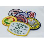Lock Edge Round Shape Heat Transfer Badge Custom Made Embroidered Patches