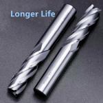 Square End Coated HSS End Mill  4 Flute 1/4 Inch Diameter