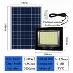 300W Outdoor Solar Flood Light IP67 Security Yard Street Lamp Waterproof Led for sale