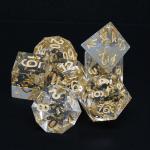 Handcraft Gold Foil Resin RPG Dice Set Dragon And Duct#Dnd#Rpg#Coc