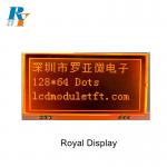 128*64 FSTN LCD Display Negative with Orange Backlight LCD Monitor for sale