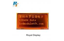 China 128*64 FSTN LCD Display Negative with Orange Backlight LCD Monitor supplier