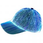 Couple LED Glowing Hats Fiber Optic Flashing Caps USB Recharge for sale