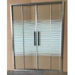 5/6mm Tempered White Stripes Safety Glassn With Chromed Alum Frame Screen for sale