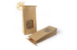 China PEO BOPP Standing Zipper Bakery Bread Packaging Paper Bag With Clear Window supplier