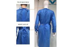 China Quick Moisture Transmission CE Hydroponic Medical Protective Disposable SMS Isolation Gown supplier