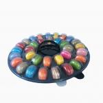 1mm PET Plastic Macaron Blister Packaging 33pcs Macaron Boxes With Window for sale