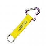 Visibility Yellow Band Shield Logo Carabiner Keychain Attachable Clips and Customization Options for Durable Outdoor Work for sale