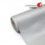 Grey Color 0.4mm Silicone Fiberglass Fireproofing Fabrics Used In Smoke Curtaines for sale