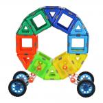 Kids Creative Play Gift Magnetic Tiles Vehicles Circular Car Magnetic Block Set for sale