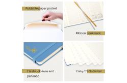 China Hard Cover Poprun Blue Weekly Planner 2023 Customization Agenda For Student supplier