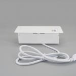 Hidden Aluminum Desk Mounted 110V Pop Up Socket Box