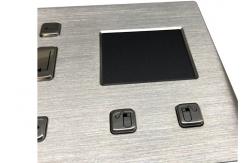 China Customized Layout Industrial Metal Keyboard Brushed SS For Kiosk supplier