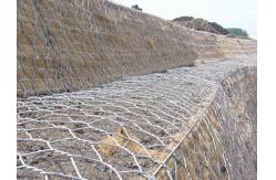 China Galfan Coated Gabion Wire Mesh , 70x90mm Gabion Stone Wire Mesh supplier