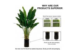 China Anti - Fading Plastic Artificial Landscape Trees Potted Bird Of Paradise supplier