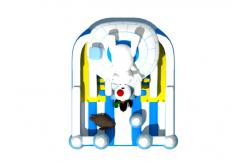 China Ice And Snow Animals Themed 8x8x5.7m commercial inflatable slide supplier