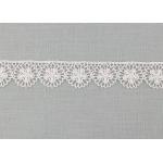 Floral Venice Lace Trims , Vintage White Embroidered Lace Trim For Bridal Dresses for sale