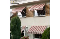 China Outdoor Aluminium Remote Control Patio Awning Heavy Duty Drop Arm Window Awnings supplier