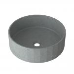 Mottled Bluish Grey Concrete Wash Basin With No Overflow Pop Up Drain for sale