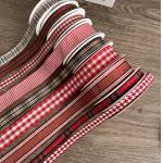 British Style Tie Christmas Plaid Ribbon Flower Bouquet Eco-friendly Fabric Tape Handmade Floral DIY Gift Packaging Materials for sale