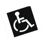 Wheelchair Handicap Symbol Sign Writing Stencils Beautiful Design AZO - Free for sale