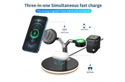 China 4 In 1 Magnetic Wireless Charger Stand For Iphone And Earphone supplier