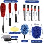 Synthetic Car Cleaning Brush Kit 14PCS OEM Wheel Tire Brush Cleaning Set