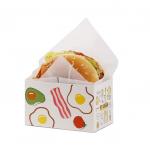 Recycled Materials Food Grade White Paper Box for Customized Hamburger Packaging for sale