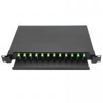 FTTH 1U 2U 24 48 Ports Metal Fiber Optic Terminal Box 19 Rack Cabinet for sale