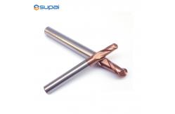 China HRC55 CNC Ball Nose Spiral End Mills Vollhartmetall For Wood supplier
