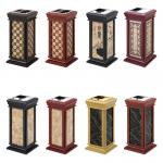 Hotel Waste Bin Lobby Vertical Hotel Corridor Commercial Office Building Elevator Entrance Large Trash Can with Soot for sale