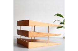 China stacking bamboo file tray supplier
