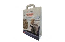 China Grease Paper Charcoal Cat Litter Biodegradable Kraft Bag Double Layer With Handle supplier