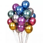 Colorful 10/12Inch Chrome Round Helium Metallic Latex Balloon For Birthday Party for sale