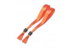 China OEM Woven Cloth Wristbands Security Locking With Plastic Clasp supplier