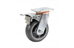 China Diameter 100mm High Temperature TPR Casters Industrial Trolley Scaffold Castor Wheel supplier