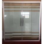 5/6mm Tempered White block modern Glass with Chromed Alum Frame Screen for sale