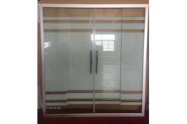 5/6mm Tempered White block modern Glass with Chromed Alum Frame Screen