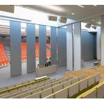 OEM Acoustic Partition Wall 85 MM Demountable Separation Shutter Removable Sliding Wooden Panels for sale