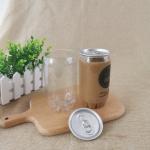 Clear PET Easy Open Lids 65mm 350ml Plastic Coffee Cans for sale
