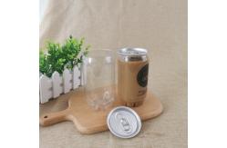 China Clear PET Easy Open Lids 65mm 350ml Plastic Coffee Cans supplier