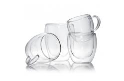 China Customized Double Wall Glass Juice Latte Cup 450ml 600ml supplier